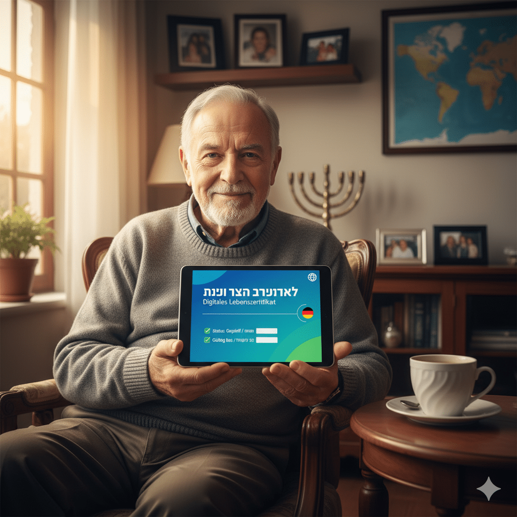 שליחת אישור חיים דיגיטלי לרנטנשרביס